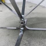 1970s space age round coffee table smoked glass