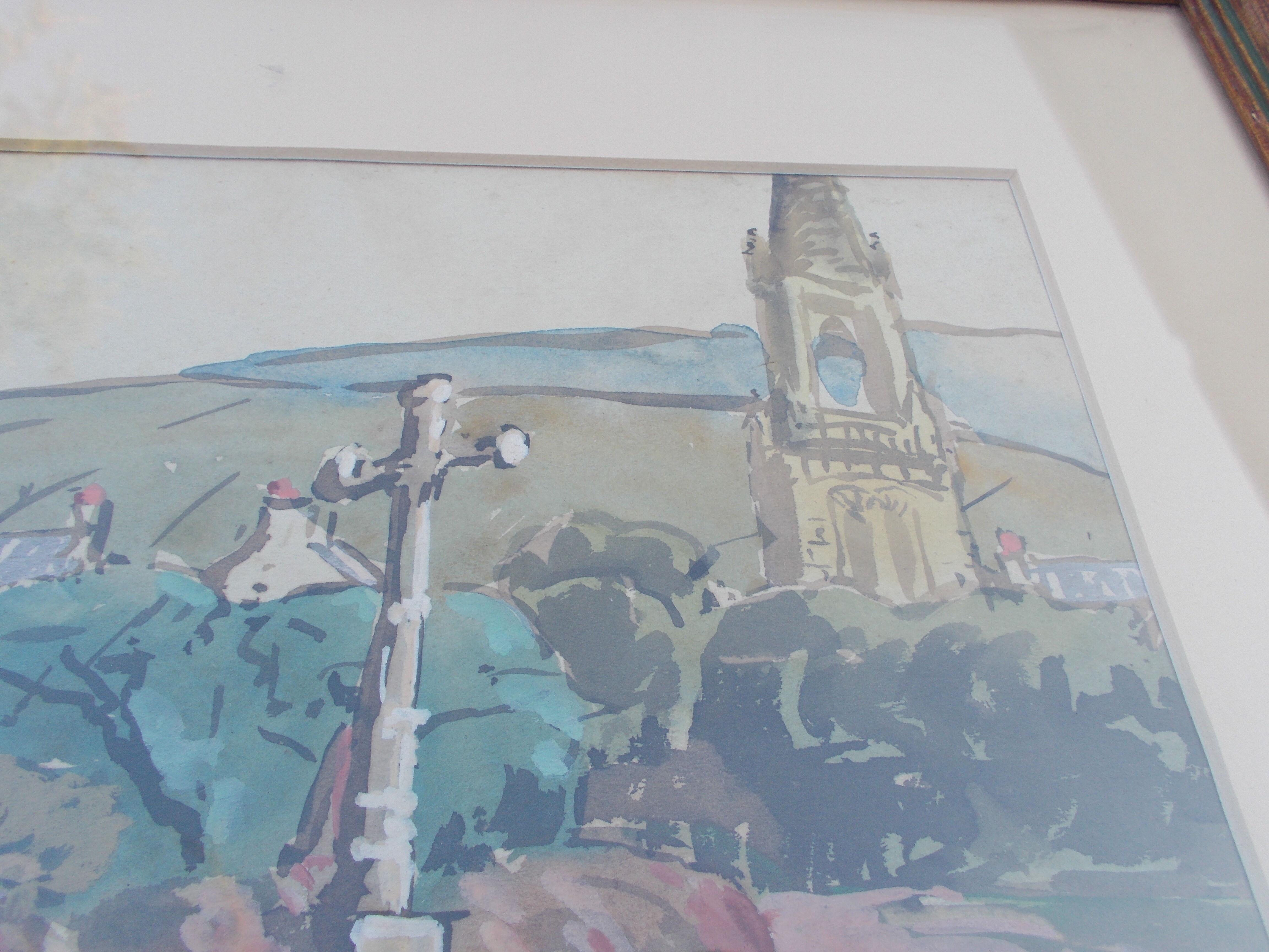 Watercolor Brittany Painting Léo Duffo 1932