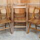 Suite de six chaises pliantes steamer en chêne anglais circa 1900-1920