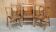 Suite de six chaises pliantes steamer en chêne anglais circa 1900-1920