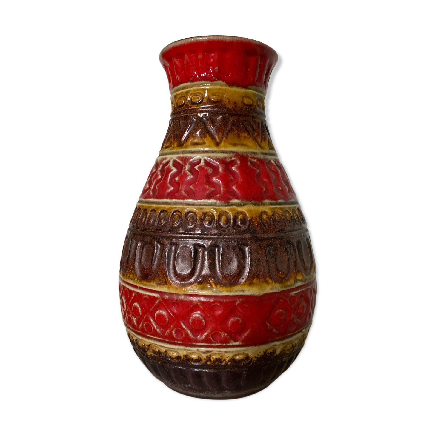 Vase Bay Scheurich Fat Lava West Germany 12 25