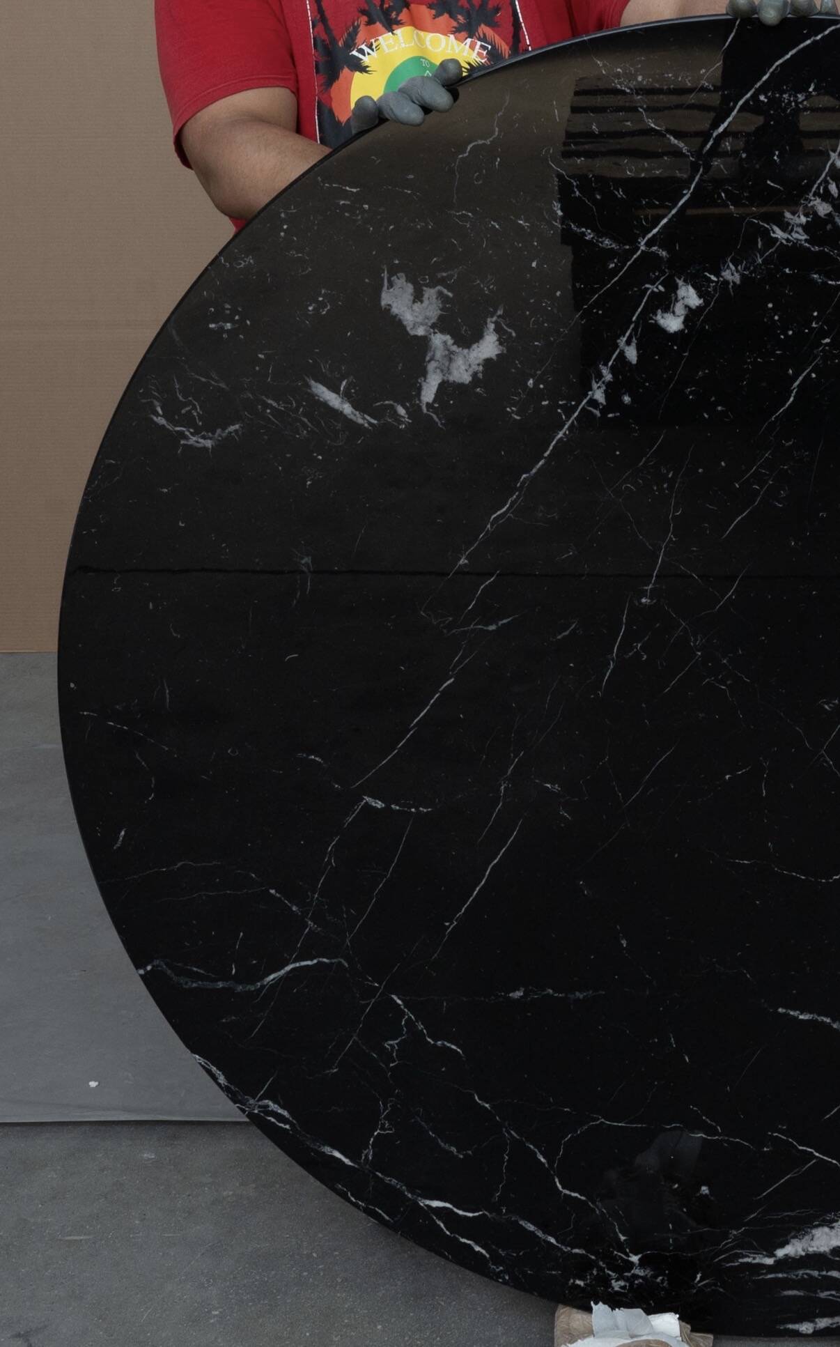 Original Knoll Tulip dining table (152cm) Nero Marquina glossy LIKE NEW!!
