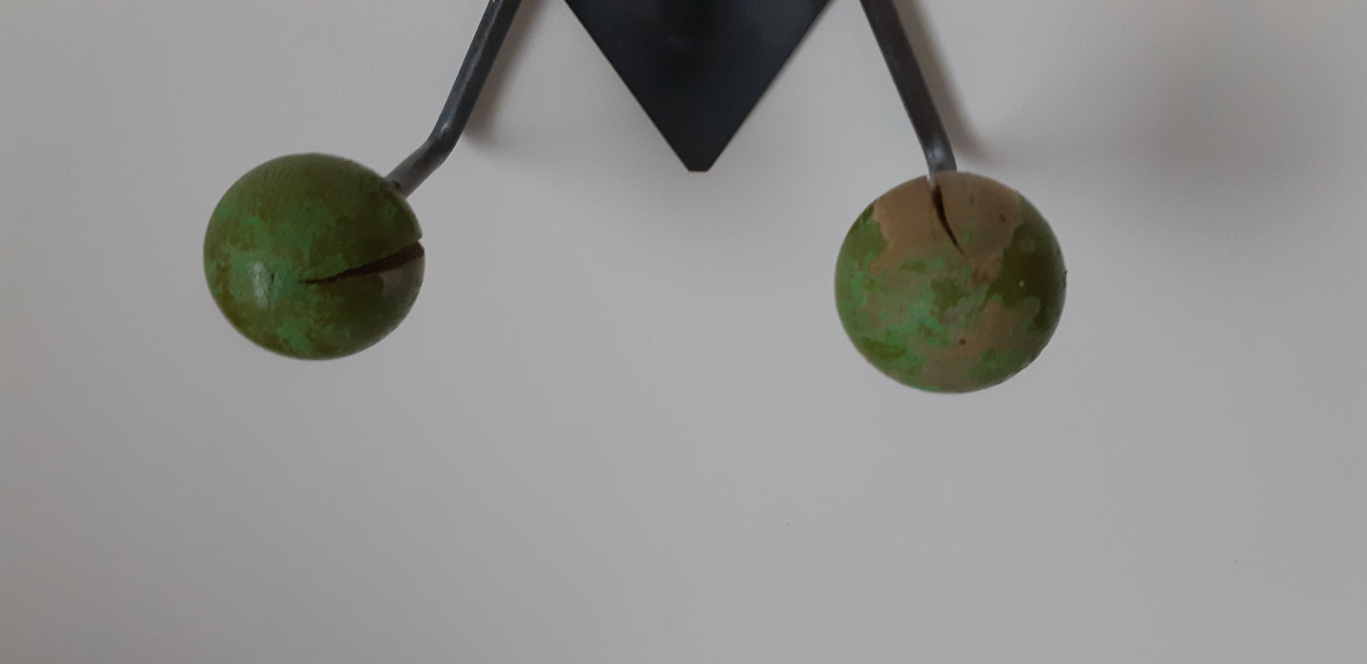 Coat door patère balls