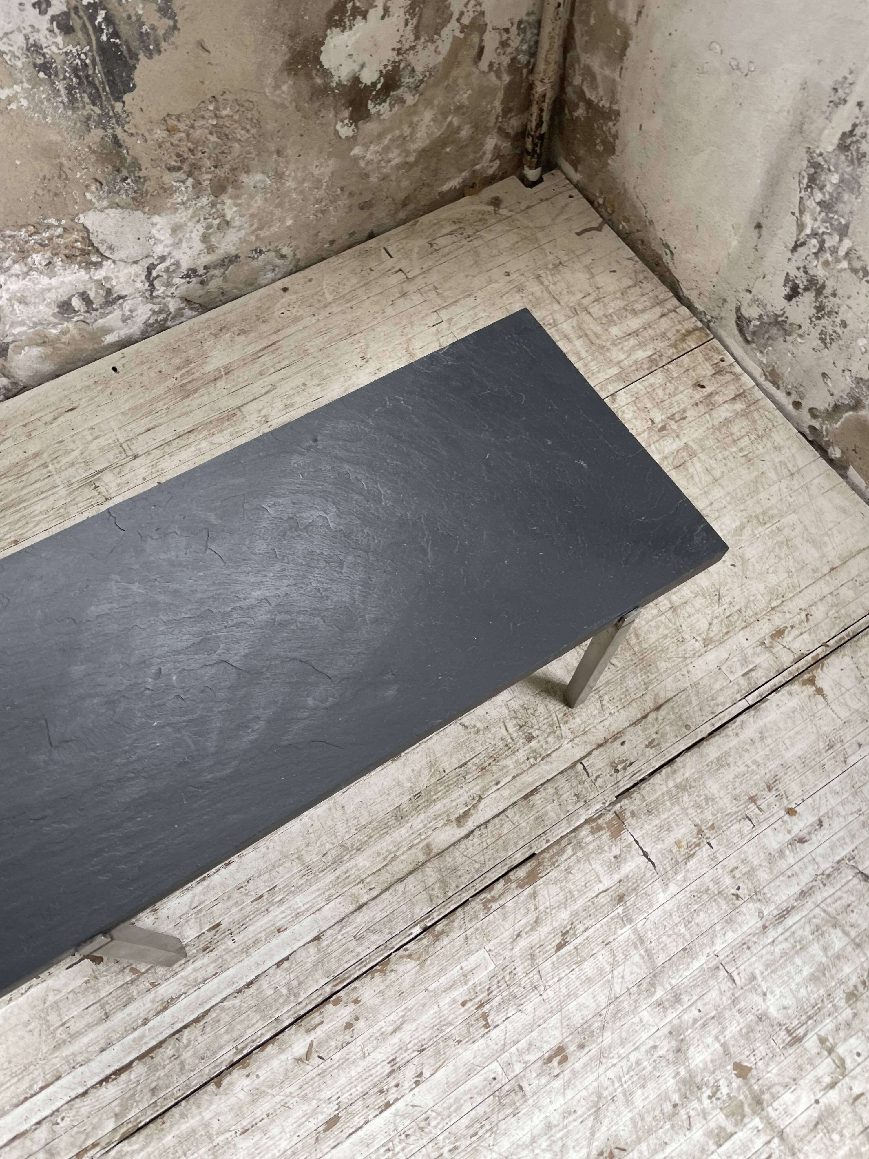1950s slate coffee table