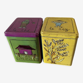Rice and tea boxes