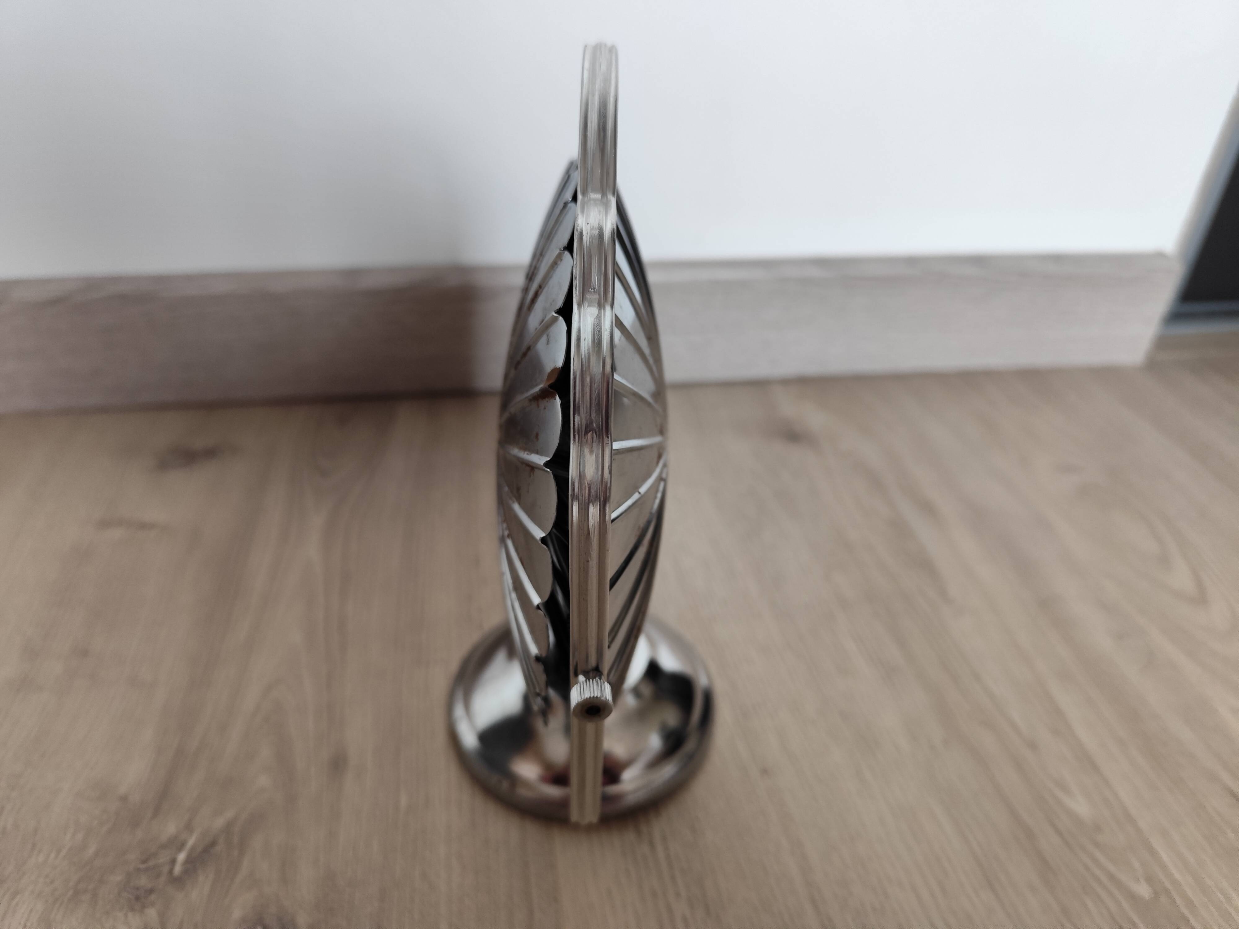 Vintage chrome-plated metal display stand for appetizers and petits fours