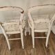 Pair of old white wooden chairs