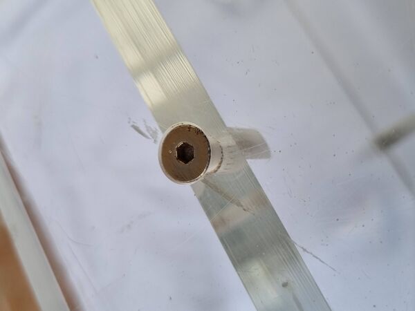 Table basse en plexiglas, design David Lange, années 70