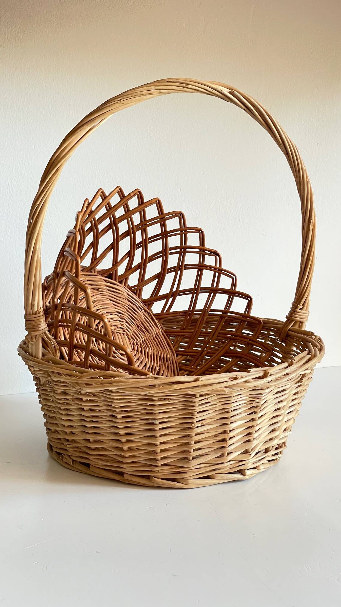 Vintage rattan baskets