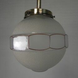 Art Deco pendant light with 12-sided glass ball, 1930s