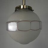 Art Deco pendant light with 12-sided glass ball, 1930s