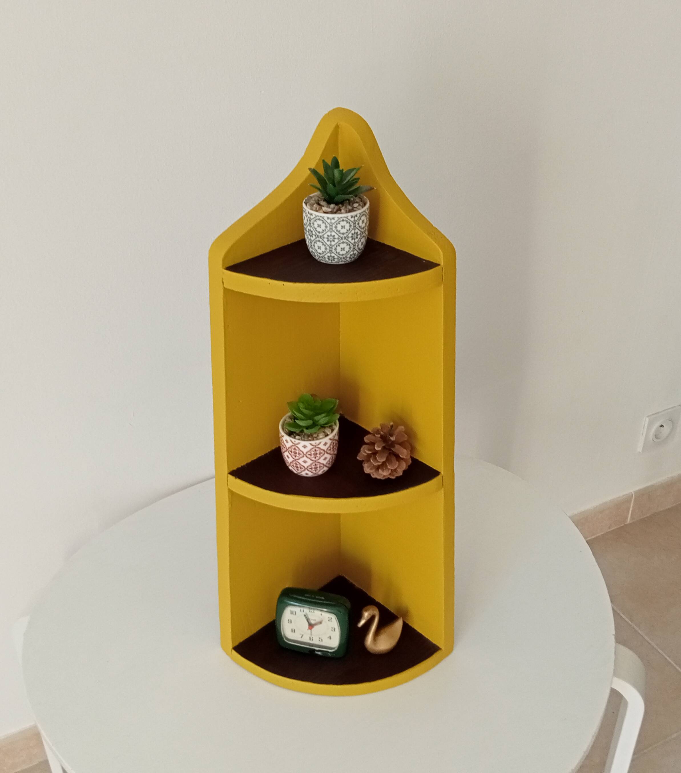 Old corner wall shelf