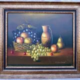 Painting: oil on canvas - still life with fruit