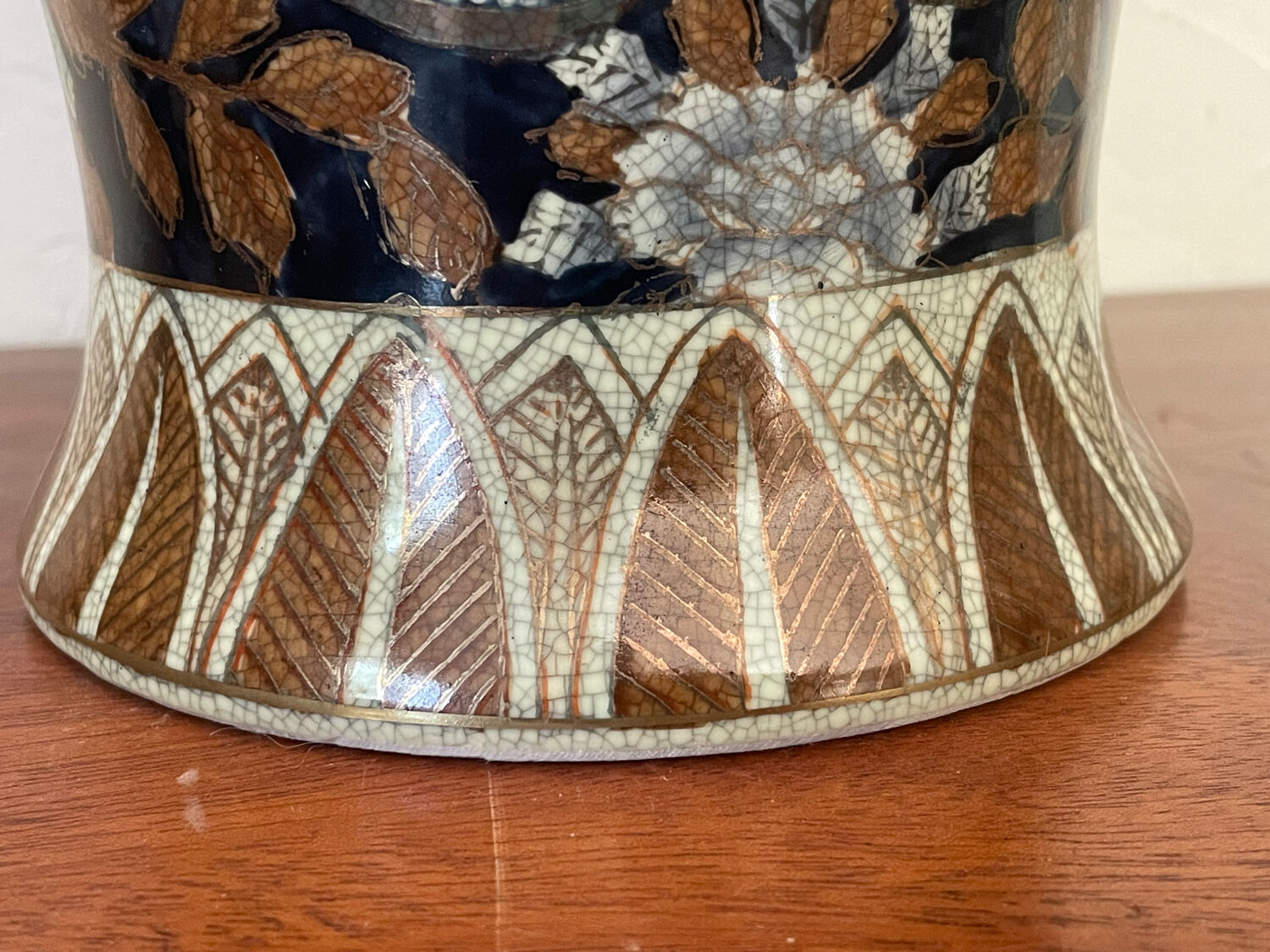 Paire de vases émail craquelé