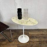 Oval pedestal table Eero Saarinene design Knoll international 1970 original marble
