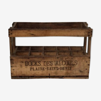 Porte bouteille en bois vintage