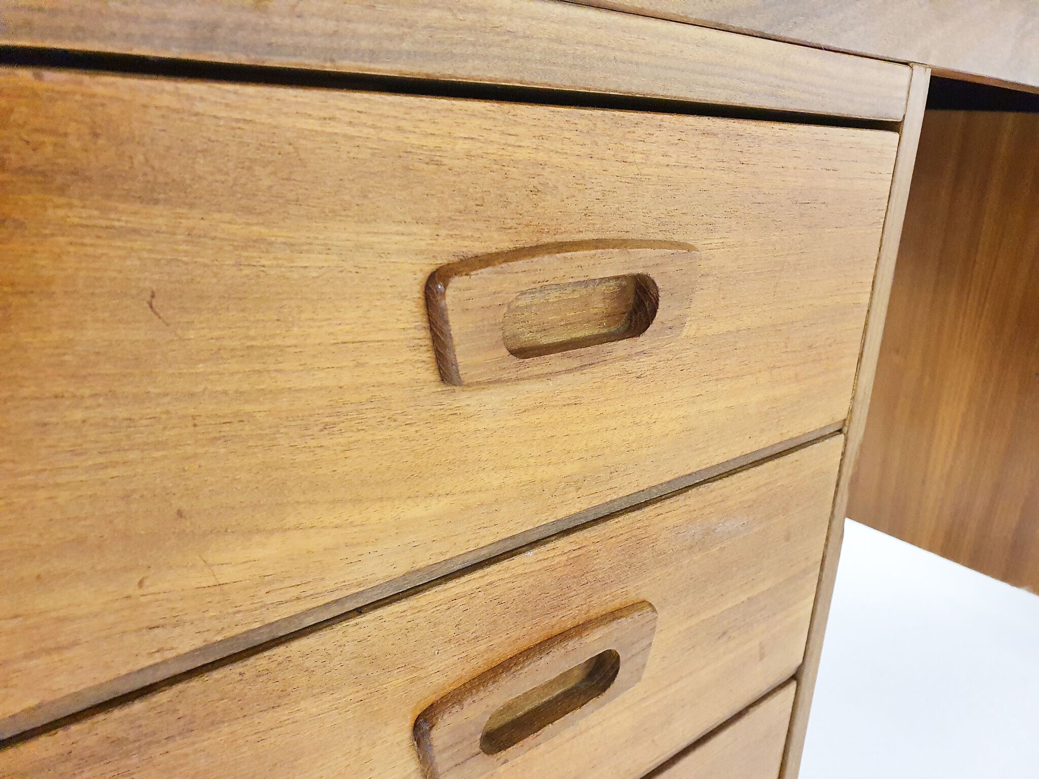 Mid-century teak desk, The Netherlands 1950's
