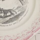 Five Digoin Sarreguemines Talking Plates