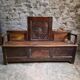 Old French popular art bench from Auvergne, circa 1800–1850