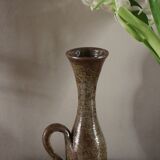 Vintage cellar rat pyrite stoneware candle holder