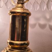 Delux lamp 1970 A 80 gold chrome ,,,,,and molded glass 31x22 very good condition