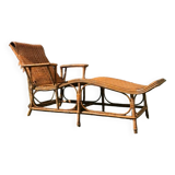 Chaise longue en rotin