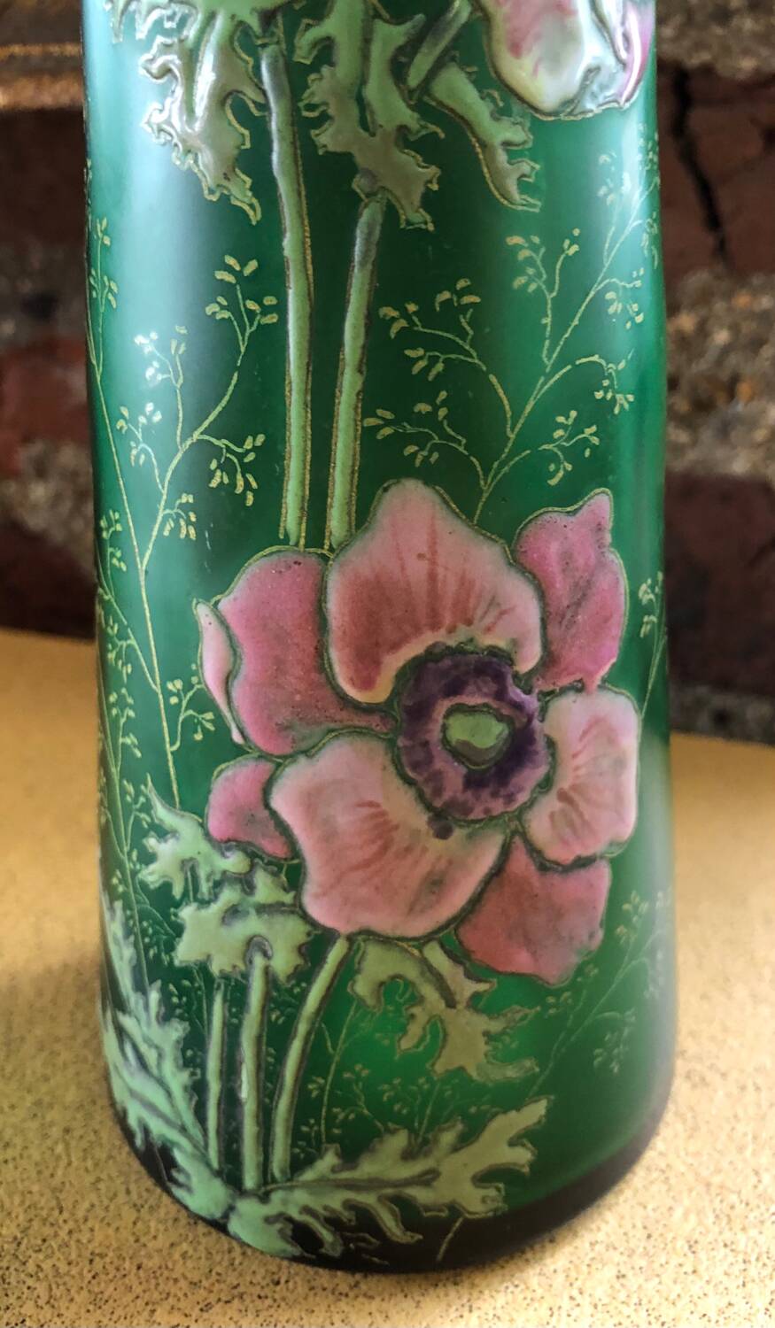 Enamelled vase Legras