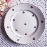 Set of 4 flowery dessert plates