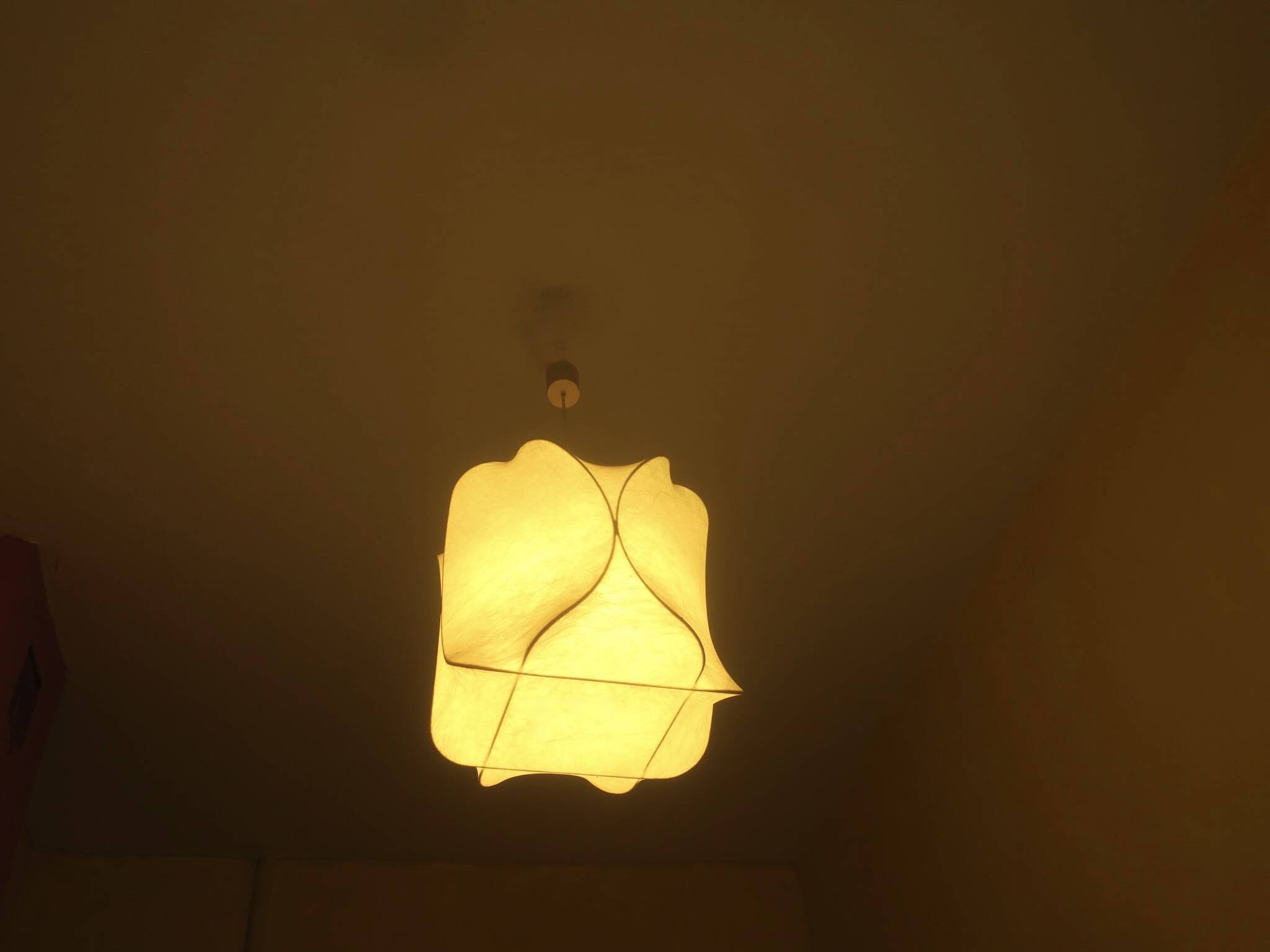 Cocoon pendant light Achille Castiglione attr., Italy 1960s