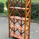 Solid wood bookcase with crossbars 180cm