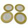 Amandinoise dinner plates, yellow with gold rims