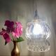 Vintage molded glass globe pendant light