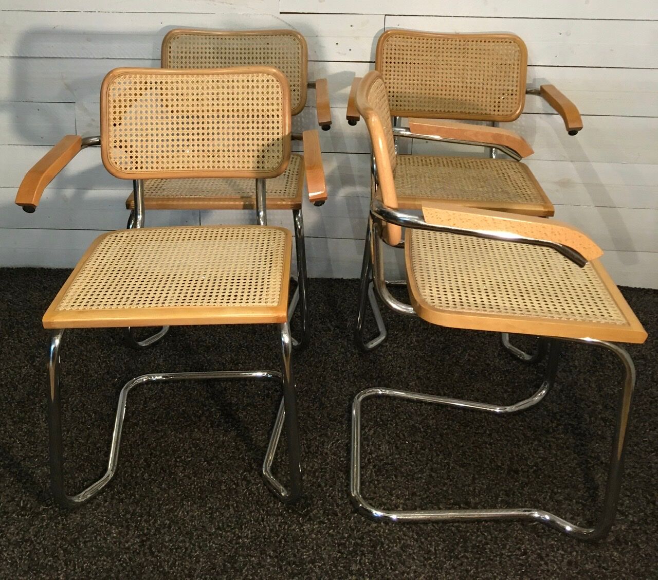 Set of 4 armchairs 1980
