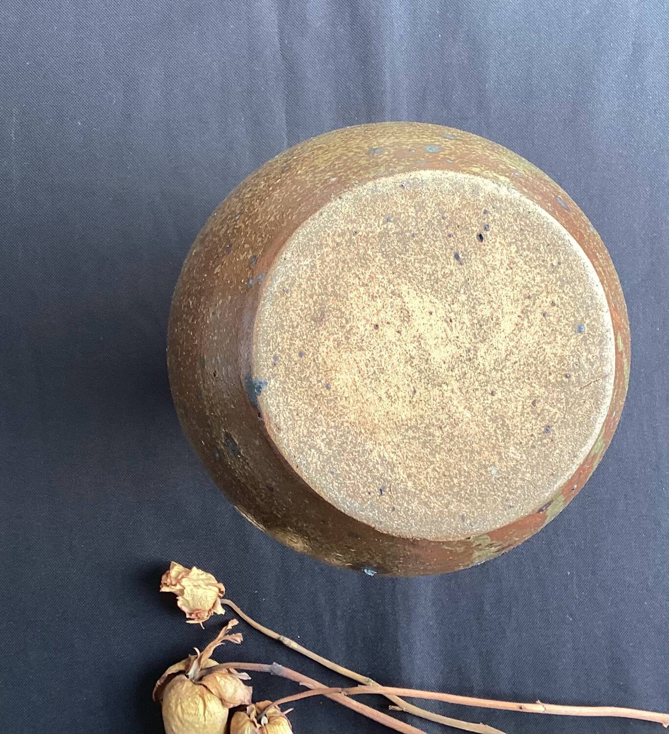 Large pyrite stoneware vase