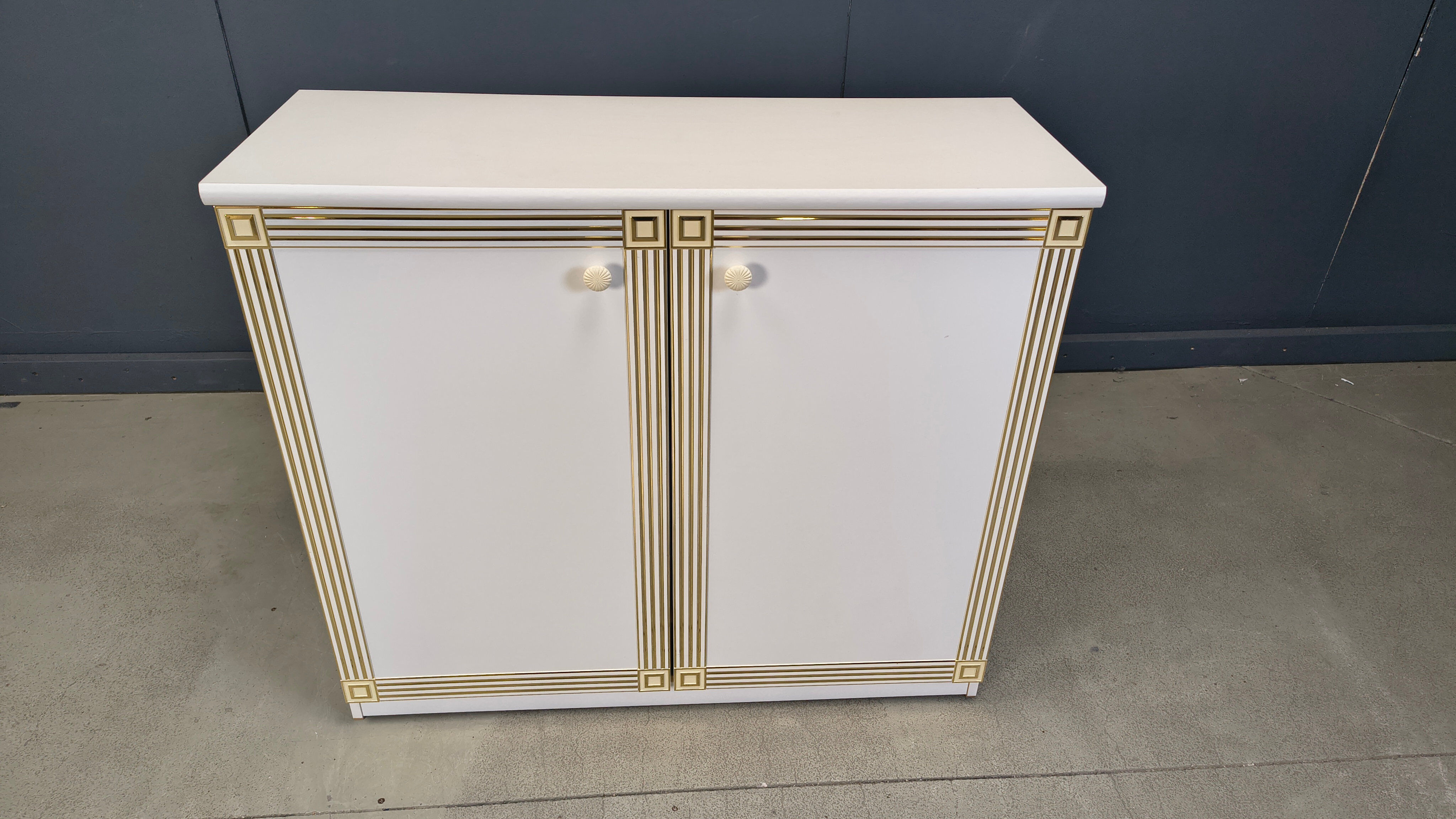 Cabinet de style Hollywood Regency, années 1980