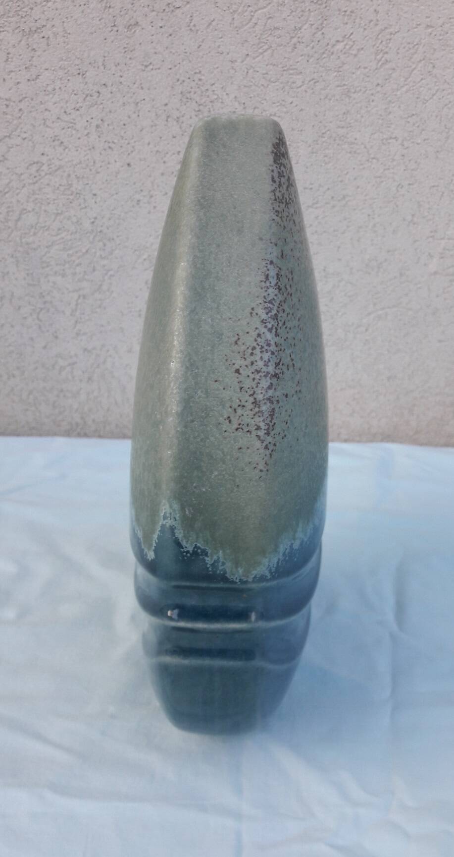 Blue ceramic vase