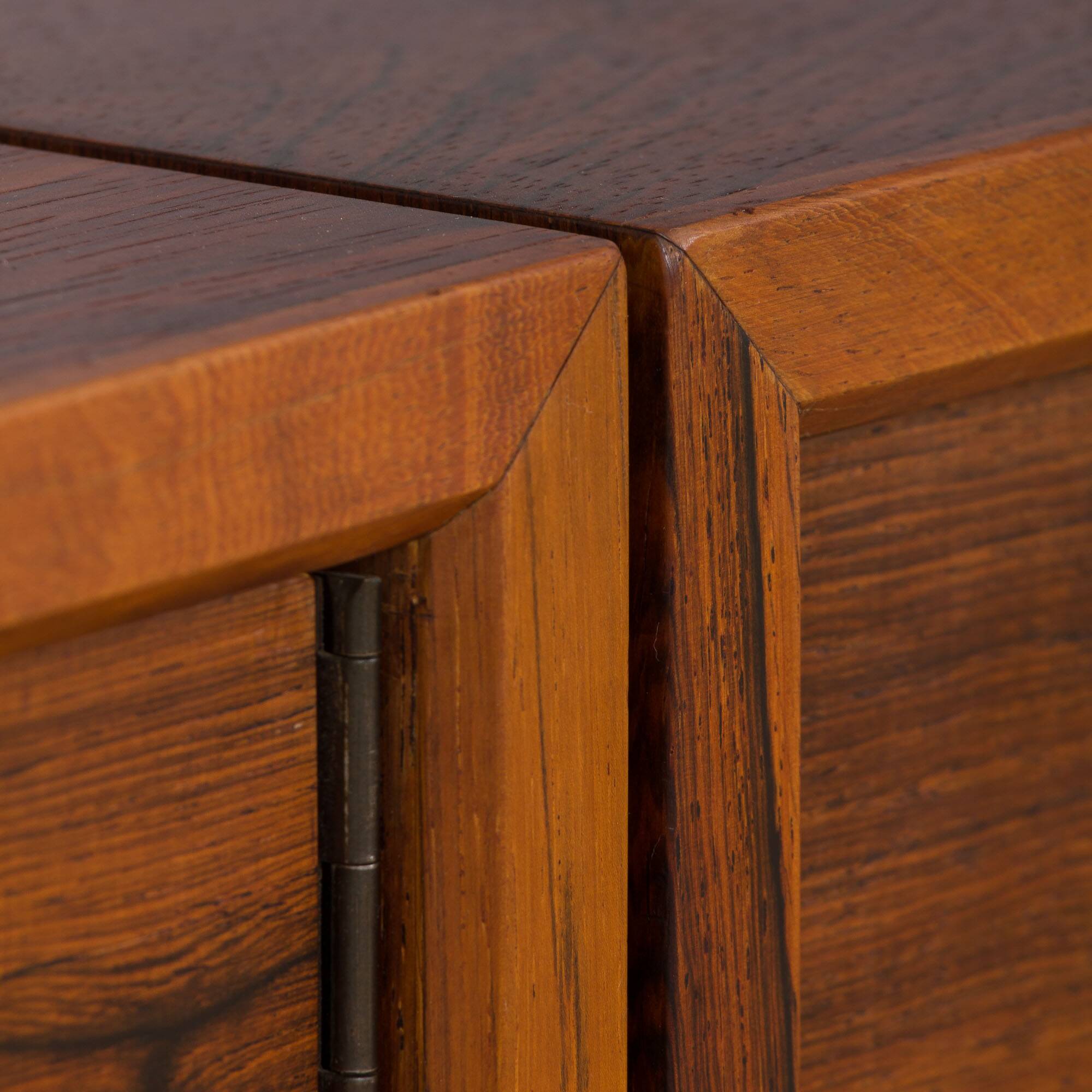 Scandinavian two bay rosewood free-standing wall unit