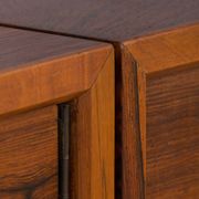 Scandinavian two bay rosewood free-standing wall unit