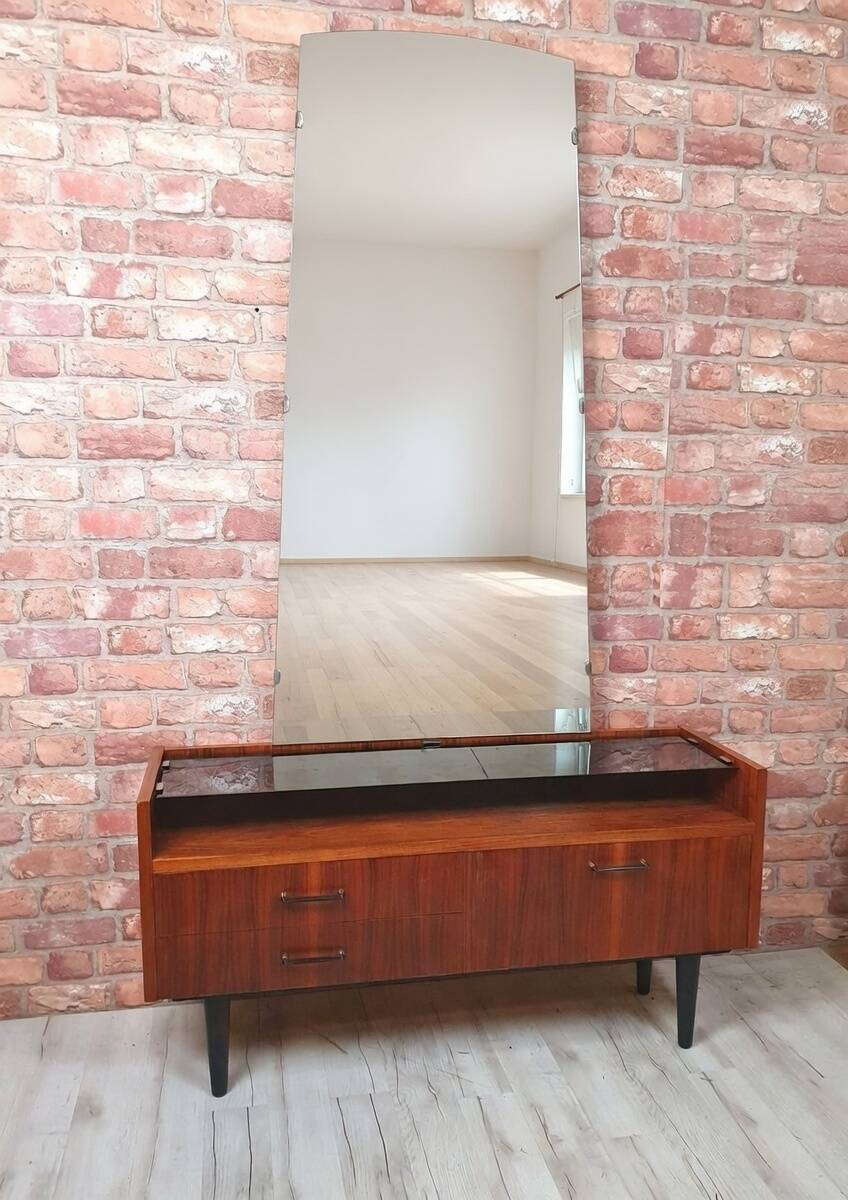 Restored Mid-Century Walnut Vanity Dressing Table by Marian Grabinski - 196