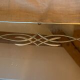 Engraved beveled mirror