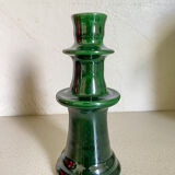 Ceramic candle holder Tamegroute green