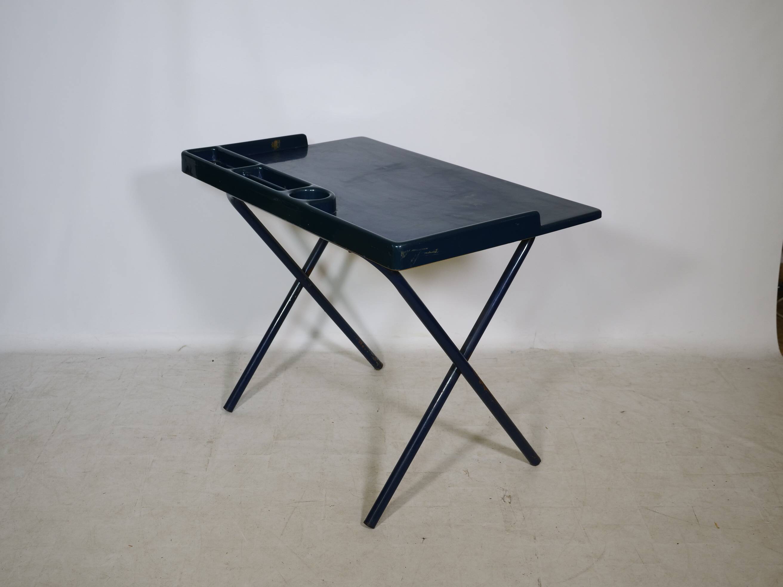 Space Age Industrial Desk in Metal, France, 1980s