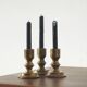Vintage Norwegian Brass Candlesticks, 1970s, Set of 3