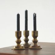 Vintage Norwegian Brass Candlesticks, 1970s, Set of 3