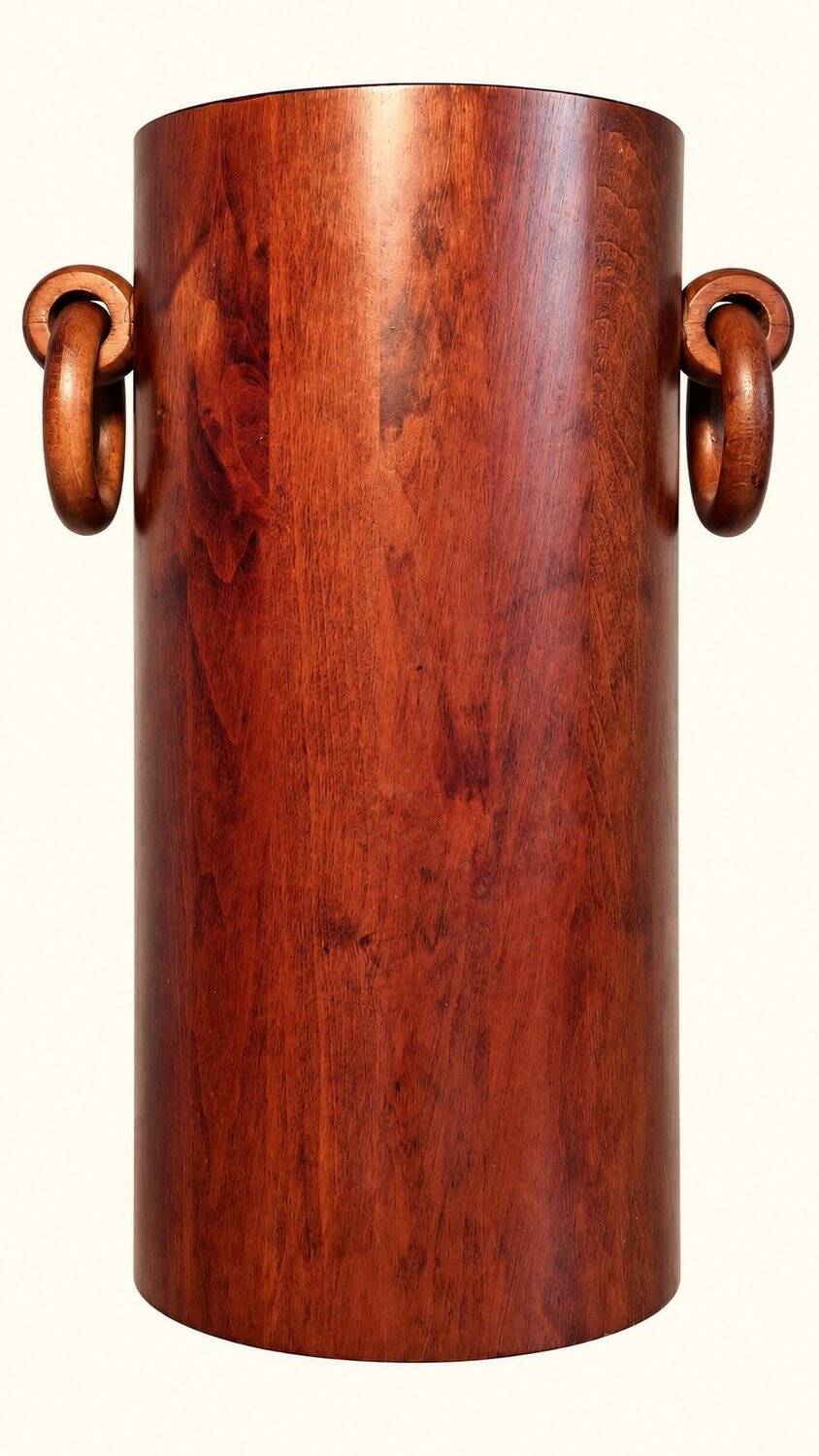 Brutalist/mid-century umbrella stand in walnut – Design 1950-70