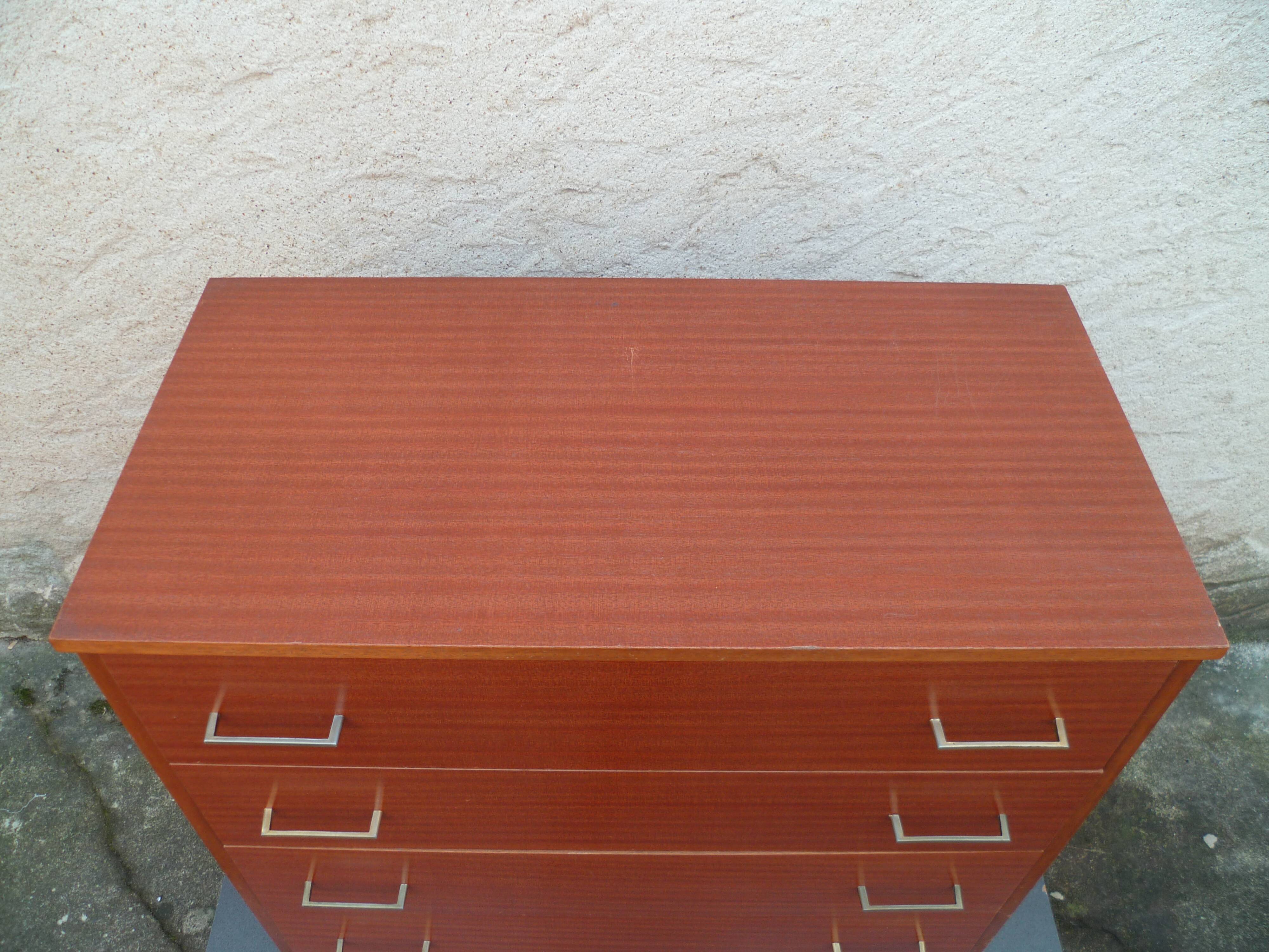 Small chest of drawers 4 drawers storage furniture Scandinavian design 70s vintage