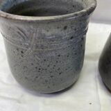 Set of 2 signed blue sandstone cups