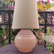 Lampe art déco en verre rose