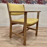 Set of 4 armchairs stamped Hans Wegner "Scandinavian design" 1960.