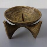 Brutalist Bronze Candleholder by Michael Harjes, 1960s